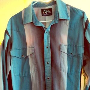 Country and western style, high quality button uo